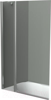 Стеклянная шторка для ванны BelBagno UNO-V-11-90/150-C-Cr - фото
