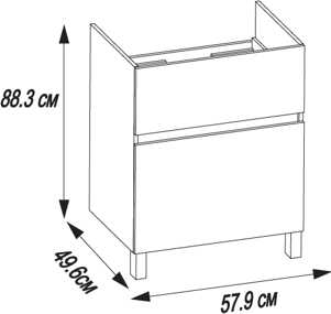 Тумба под умывальник Акватон Лайн