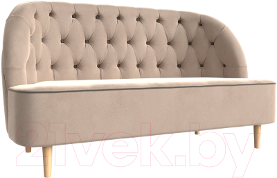 Диван Лига Диванов Амиса 303 / 109827 (велюр, бежевый) - фото