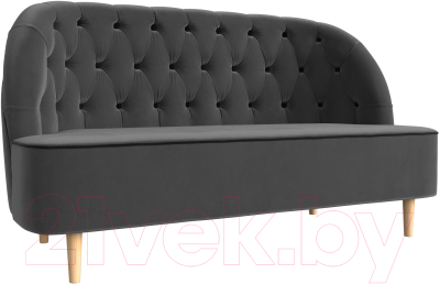 Диван Лига Диванов Амиса 303 / 109832 (велюр, серый) - фото