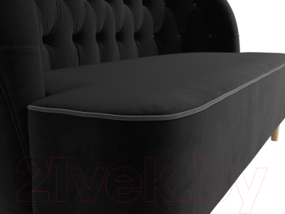 Диван Лига Диванов Амиса 303 / 109834 (велюр, черный)