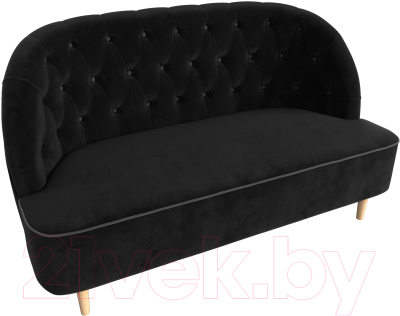 Диван Лига Диванов Амиса 303 / 109834 (велюр, черный)