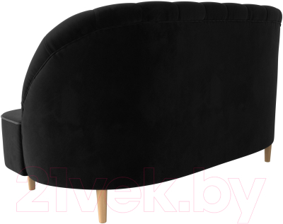 Диван Лига Диванов Амиса 303 / 109834 (велюр, черный)