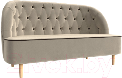 Диван Лига Диванов Амиса 303 / 109835 (микровельвет, бежевый) - фото