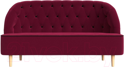 Диван Лига Диванов Амиса 303 / 109836 (микровельвет, бордовый)
