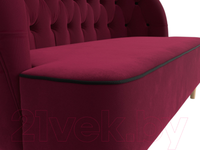 Диван Лига Диванов Амиса 303 / 109836 (микровельвет, бордовый)