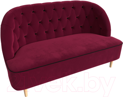Диван Лига Диванов Амиса 303 / 109836 (микровельвет, бордовый)