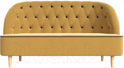 Диван Лига Диванов Амиса 303 / 109837 (микровельвет, желтый)