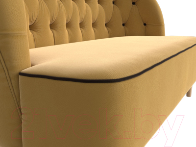 Диван Лига Диванов Амиса 303 / 109837 (микровельвет, желтый)