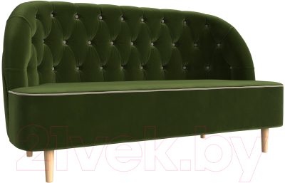 Диван Лига Диванов Амиса 303 / 109838 (микровельвет, зеленый) - фото