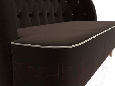 Диван Лига Диванов Амиса 303 / 109840 (микровельвет, коричневый)