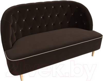 Диван Лига Диванов Амиса 303 / 109840 (микровельвет, коричневый)