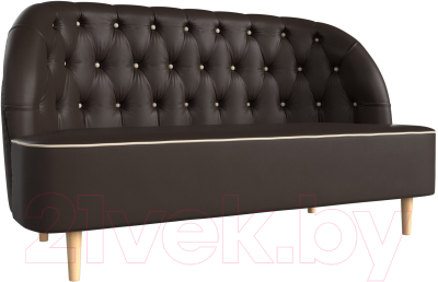 Диван Лига Диванов Амиса 303 / 109849 (экокожа, коричневый) - фото