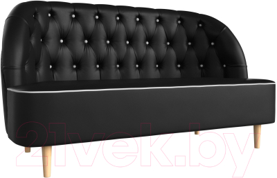 Диван Лига Диванов Амиса 303 / 109850 (экокожа, черный) - фото