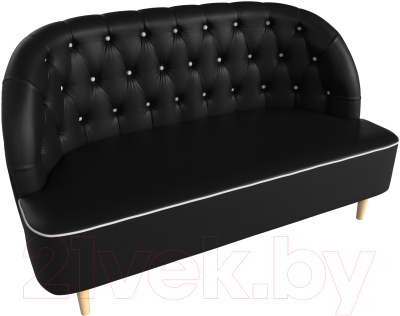 Диван Лига Диванов Амиса 303 / 109850 (экокожа, черный)