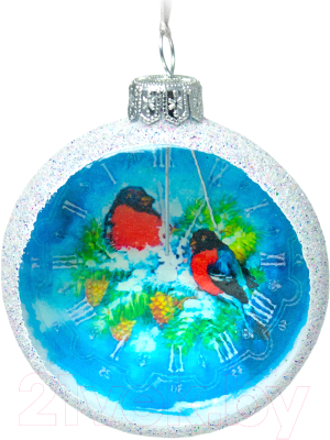Елочная игрушка Грай Медальон-Снегири Ф-129 - фото