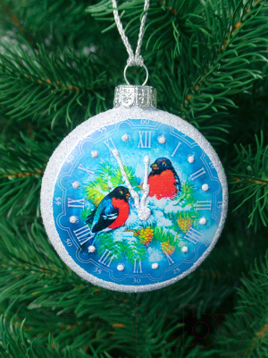 Елочная игрушка Грай Медальон-Снегири Ф-129