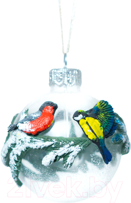 Шар новогодний Грай Птички на ветке ШБ60-14 - фото