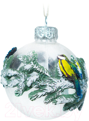 Шар новогодний Грай Птички на ветке ШБ60-14