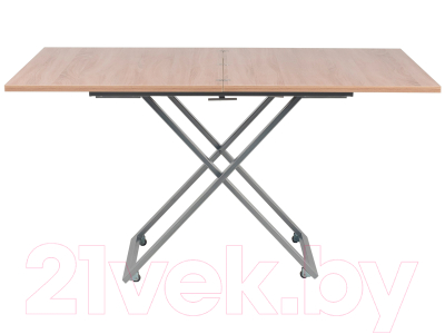 Стол-трансформер Levmar Compact D89 (дуб сонома/опоры серебристый)