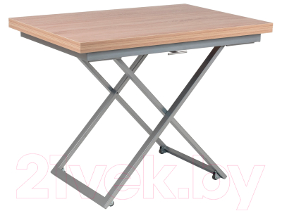 Стол-трансформер Levmar Compact D89 (дуб сонома/опоры серебристый)