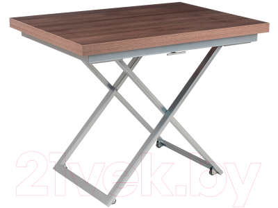 Стол-трансформер Levmar Compact D69 (дуб шамони темный/опоры серебристый)