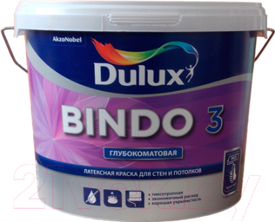 Краска Dulux Bindo 3 для стен и потолков - фото