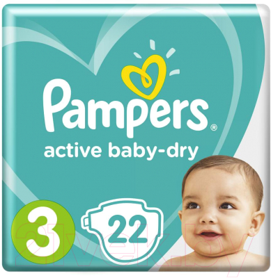 Подгузники детские Pampers Active Baby-Dry 3 Midi - фото