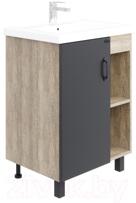 Тумба с умывальником Onika Тимбер 60.01 106116 + Фостер 60 - фото