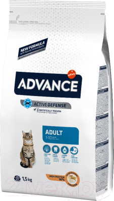 Сухой корм для кошек Advance Adult с курицей и рисом - фото