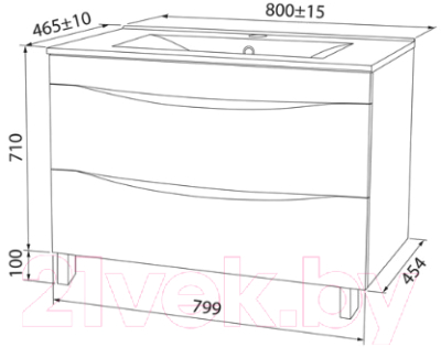 Тумба под умывальник IDDIS Cloud CLO80WFi95