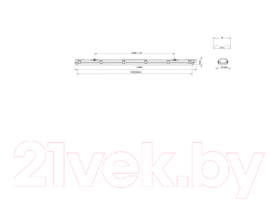 Светильник линейный ЭРА SPP-101-0-002-060 / Б0043657
