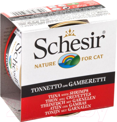 Влажный корм для кошек Schesir Tuna with Shrimps - фото