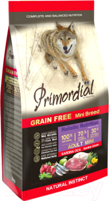 Сухой корм для собак Primordial Dog Mini Adult Sardine & Goose / MSP7506 - фото