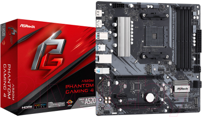 Материнская плата AsRock A520M Phantom Gaming 4