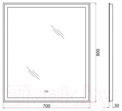 Зеркало BelBagno SPC-GRT-700-800-LED-TCH-WARM