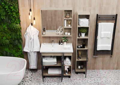 Тумба с умывальником Onika Тимбер 80.10 108046 + Фостер 80 П