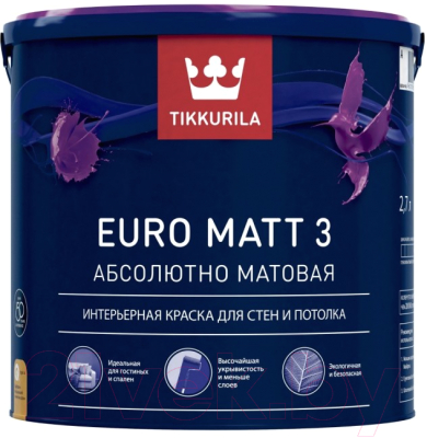 Краска Tikkurila Euro Matt 3 A - фото