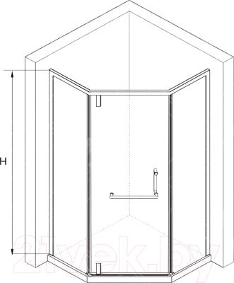 Душевой уголок RGW HO-084-B / 350608499-34