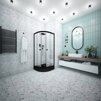 Душевой уголок МетаКам Classic Black 80x80 / ШПS_013570