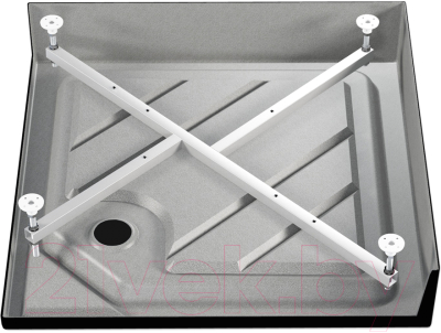 Душевой поддон МетаКам Universal Black N 80x80 / АПS_013575