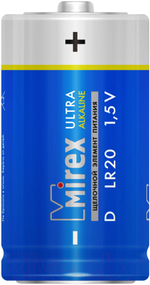 Комплект батареек Mirex LR20 D 1.5V / 23702-LR20-S2