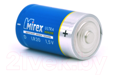 Комплект батареек Mirex LR20 D 1.5V / 23702-LR20-S2