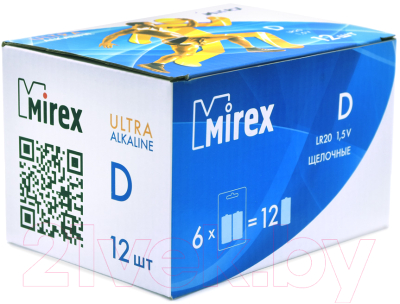 Комплект батареек Mirex LR20 D 1.5V / 23702-LR20-S2