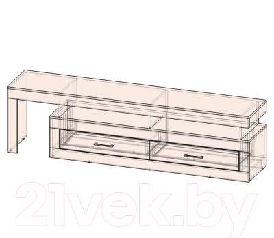 Тумба Интерлиния LT-Т200 (дуб золотой/антрацит)