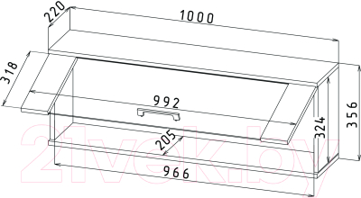 Шкаф навесной Интерлиния Loft LT-ШН2 (дуб золотой/антрацит)