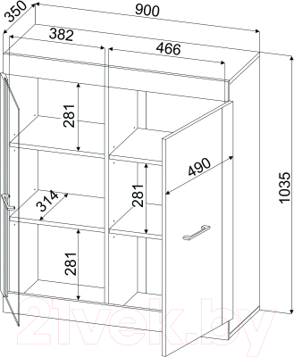 Шкаф навесной Интерлиния Loft LT-ШН1 (дуб золотой/антрацит)