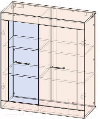Шкаф навесной Интерлиния Loft LT-ШН1 (дуб золотой/антрацит)