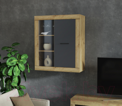 Шкаф навесной Интерлиния Loft LT-ШН1 (дуб золотой/антрацит)