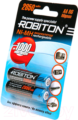 Комплект аккумуляторов Robiton 2850MHAA / 10203